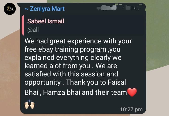WhatsApp message from an SSR student